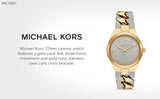 Michael Kors Lennox Pavé Crystals Silver Dial Two Tone Steel Strap Watch for Women - MK7487 Authentic Buy Shop Now