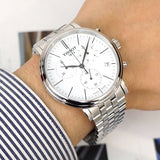 Tissot Carson Premium White Dial Silver Steel Strap Watch For Men - T122.417.11.011.00 Authentic Buy Shop Now