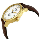 Tissot T Classic Le Locle Automatic Gold Dial Maroon Leather Strap Watch For Men - T41.5.413.73 Authentic Buy Shop Now