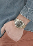 Guess Commander Chronograph Black Dial Silver Steel Strap Watch for Men - GW0056G1 Authentic Buy Shop Now