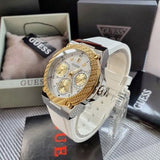 Guess Zena Analog White Dial White Rubber Strap Watch For Women - W1094L1 Authentic Buy Shop Now