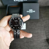 Coach Delancey Black Dial Black Steel Strap Watch For Women - 14502812 Authentic Buy Shop Now