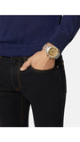 Versace Icon Active Chronograph Gold Dial White Silicone Strap Watch for Men - VEZ700121 Authentic Buy Shop Now