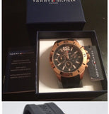 Tommy Hilfiger Sport Multifunction Black Dial Black Rubber Strap Watch for Men - 1791145 Authentic Buy Shop Now
