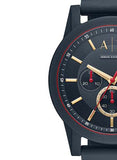 Armani Exchange Outerbanks Chronograph Blue Dial Blue Silicone Strap Watch For Men - AX1335 Authentic Buy Shop Now