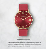 Coach Perry Red Dial Red Leather Strap Watch for Women - 14503867 Authentic Buy Shop Now
