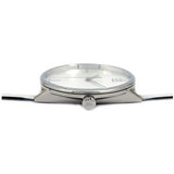 Calvin Klein Accent Silver Dial White Leather Strap Watch for Women - K2Y2X1K6 Authentic Buy Shop Now