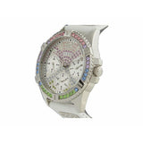 Guess Frontier Diamonds Silver Dial White Rubber Strap Watch for Women - GW0045L1 Authentic Buy Shop Now