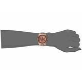 Michael Kors Janelle Three Hand Rose Gold Dial Two Tone Steel Strap Watch For Women - MK7135 Authentic Buy Shop Now