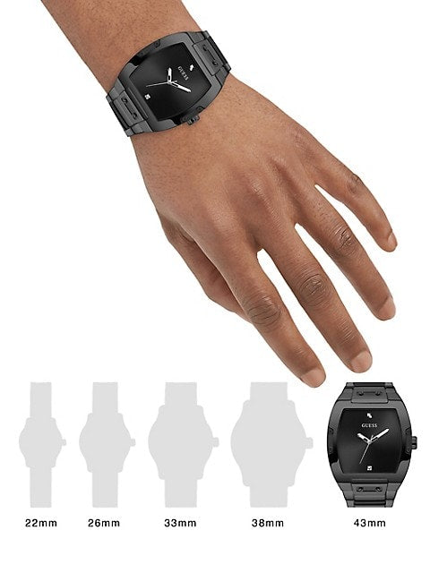 Guess Trend Black Dial Black Steel Strap Watch for Men - GW0387G3 Authentic Buy Shop Now