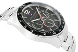 Tommy Hilfiger Luke Chronograph Black Dial Silver Steel Strap Watch for Men - 1791104 Authentic Buy Shop Now