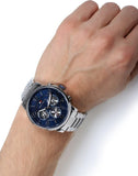 Tommy Hilfiger Keagan Blue Dial Silver Steel Strap Watch for Men - 1791293 Authentic Buy Shop Now