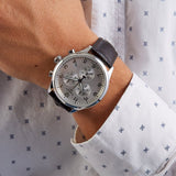 Tissot Chrono XL Silver Dial Brown Leather Strap Watch For Men - T116.617.16.037.00 Authentic Buy Shop Now