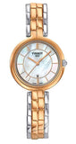 Tissot T Lady Flamingo Mother of Pearl White Dial Two Tone Steel Strap Watch For Women - T094.210.22.111.00 Authentic Buy Shop Now