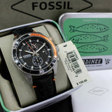 Fossil Wakefield Chronograph Black Dial Black Leather Strap Watch for Men - CH2953 Authentic Buy Shop Now