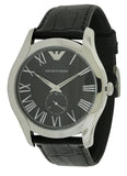 Emporio Armani Valente Black Dial Black Leather Strap Watch For Men - AR0643 Authentic Buy Shop Now