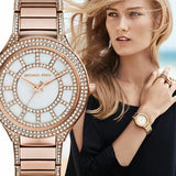 Michael Kors Kerry Mother of Pearl Dial Rose Gold Steel Strap Watch for Women - MK3313 Authentic Buy Shop Now