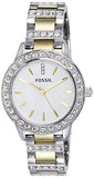 Fossil Jesse Crystals White Dial Two Tone Steel Strap Watch for Women - ES2409 Authentic Buy Shop Now