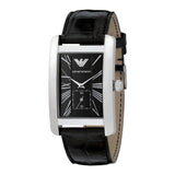 Emporio Armani Black Dial Black Leather Strap Watch For Men - AR0143 Authentic Buy Shop Now
