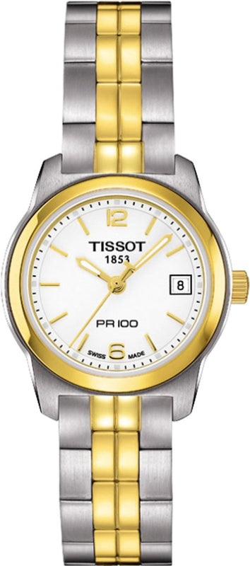 Tissot T Classic PR100 Gold Plated Quartz Watch For Women - T049.210.22.017.00 Authentic Buy Shop Now
