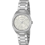 Gucci GG2570 Diamonds Silver Dial Silver Steel Strap Watch For Women - YA142505 Authentic Buy Shop Now