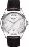 Tissot T Classic T One Automatic Silver Dial Brown Leather Strap Watch For Men - T038.430.16.037.00 Authentic Buy Shop Now