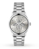 Gucci G Timeless Silver Dial Silver Steel Strap Watch For Women - YA1264126 Authentic Buy Shop Now