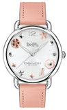 Coach Tatum White Dial Pink Leather Strap Watch For Women - 14502799 Authentic Buy Shop Now