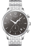 Tissot T Classic Tradition Chronograph Black Dial Silver Steel Strap Watch For Men - T063.617.11.067.00 Authentic Buy Shop Now