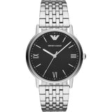 Emporio Armani Kappa Black Dial Silver Steel Strap Watch For Men - AR11152 Authentic Buy Shop Now