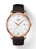 Tissot T Classic Tradition White Dial Brown Leather Strap Watch For Men - T063.610.36.037.00 Authentic Buy Shop Now