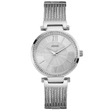 Guess Soho Silver DIal Stainless Steel Mesh Bracelet Watch For Women - W0638L1 Authentic Buy Shop Now