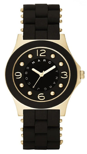 Marc Jacobs Pelly Black Dial Black Silicone Strap Watch for Women - MBM2540 Authentic Buy Shop Now