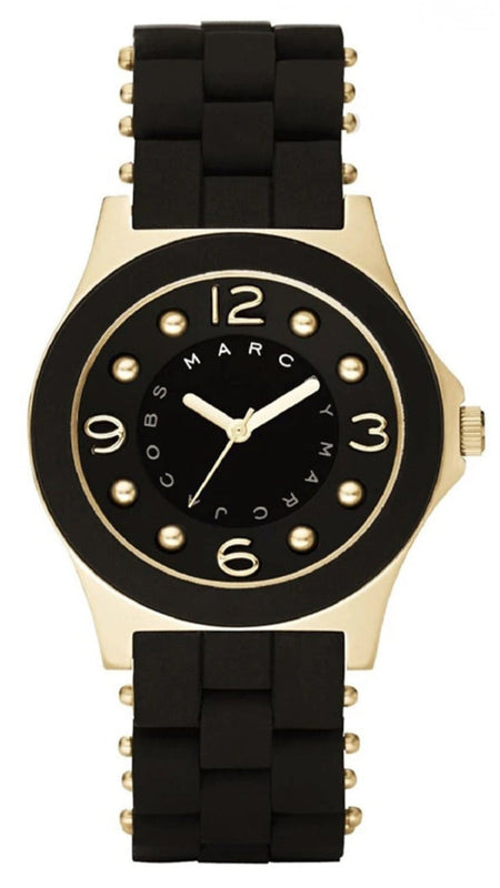 Marc Jacobs Pelly Black Dial Black Silicone Strap Watch for Women - MBM2540 Authentic Buy Shop Now