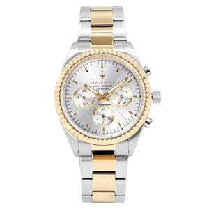Maserati Competizione Chronograph Quartz Silver Dial Watch For Men - R8853100021 Authentic Buy Shop Now