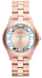 Marc Jacobs Henry Rose Gold Dial Rose Gold Steel Strap Watch for Women - MBM3296 Authentic Buy Shop Now