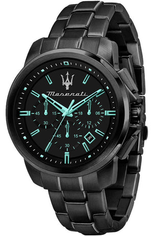 Maserati Successo Aqua Edition Black Dial Stainless Steel Strap Watch For Men - R8873644003 Authentic Buy Shop Now