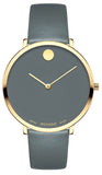 Movado 70th Anniversary Special Edition Grey Dial Grey Leather Strap Watch For Women - 0607140 Authentic Buy Shop Now