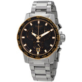 Tissot Supersport Chrono Black Dial Silver Steel Strap Watch For Men - T125.617.21.051.00 Authentic Buy Shop Now