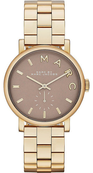 Marc Jacobs Baker Grey Dial Gold Steel Strap Watch for Women - MBM3281 Authentic Buy Shop Now