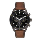 Movado Heritage Series 29mm Calendoplan Chronograph Black Dial Brown Leather Strap Watch For Men - 3650060 Authentic Buy Shop Now