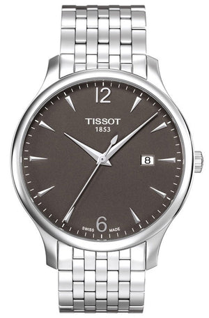 Tissot T Classic Tradition Grey Dial Silver Steel Strap Watch For Men - T063.610.11.067.00 Authentic Buy Shop Now