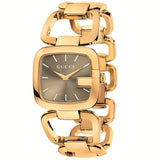 Gucci G Gucci Sunbrushed Brown Dial Rose Gold Steel Strap Watch For Women - YA125511 Authentic Buy Shop Now