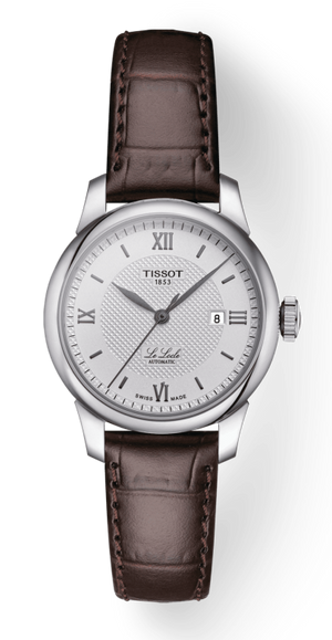 Tissot T Classic Le Locle Automatic Silver Dial Brown Leather Strap Watch For Women - T006.207.16.038.00 Authentic Buy Shop Now