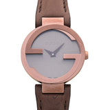 Gucci G Interlocking Brown Dial Brown Leather Strap Watch For Women - YA133504 Authentic Buy Shop Now