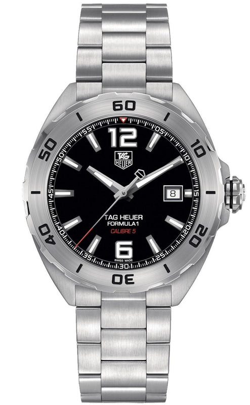 Tag Heuer Formula 1 Automatic Black Dial Silver Steel Strap Watch for Men - WAZ2113.BA0875 Authentic Buy Shop Now