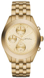 Marc Jacobs Peeker Chronograph Gold Dial Gold Steel Strap Watch for Women - MBM3393 Authentic Buy Shop Now