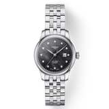 Tissot Le Locle Automatic Diamonds Mother of Pearl Black Dial Silver Steel Strap Watch For Women - T006.207.11.126.00 Authentic Buy Shop Now