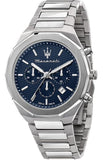Maserati Stile Blue Dial Silver Steel Strap Watch For Men - R8873642006 Authentic Buy Shop Now