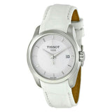 Tissot Couturier Lady Silver Dial White Leather Strap Watch For Women - T035.210.16.011.00 Authentic Buy Shop Now
